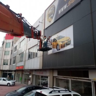 DIŞ CEPHE VİNİL (BRANDA ) GERME REKLAM 