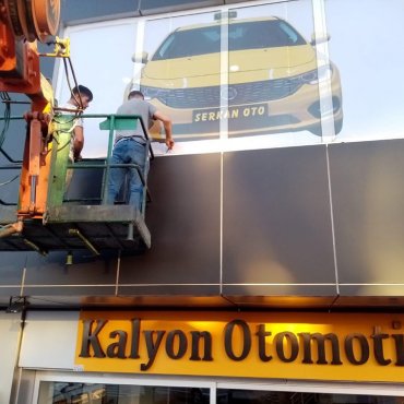DIŞ CEPHE VİNİL (BRANDA ) GERME REKLAM 